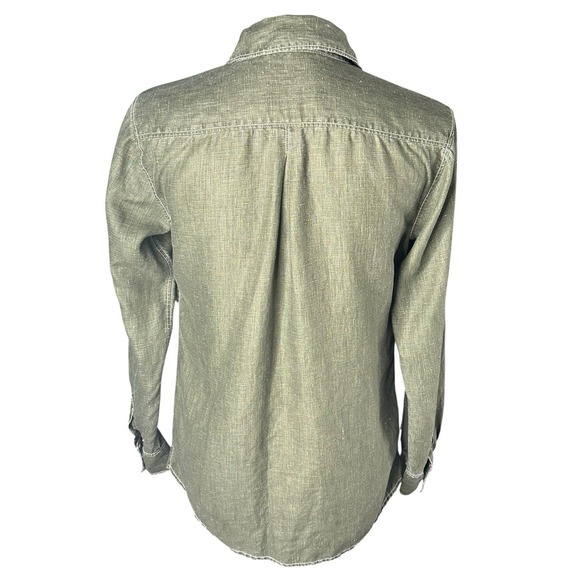 Tommy Bahama Shirt Womens XS Linen Coastalina Long Sleeve Button Up Green - Picture 4 of 16